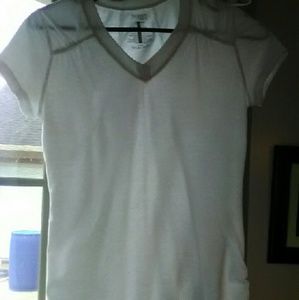 Danskin Now Tops - White semi-fitted tee Danskin Now Tops - White semi-fitted tee
