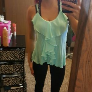 Ambiance Apparel Tops - Cute light turquoise tank blouse Ambiance Apparel Tops - Cute light turquoise tank blouse