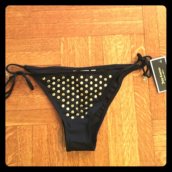 Juicy Couture Swim Juicy Couture Studded String Bikini Bottom