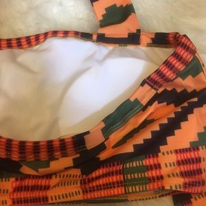 Swim African Ethnic Print Halter Flounce Bikini M Poshmark