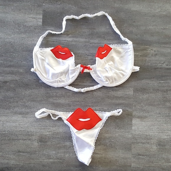 Intimates Sleepwear White Valentine Kiss Lingerie Set Poshmark