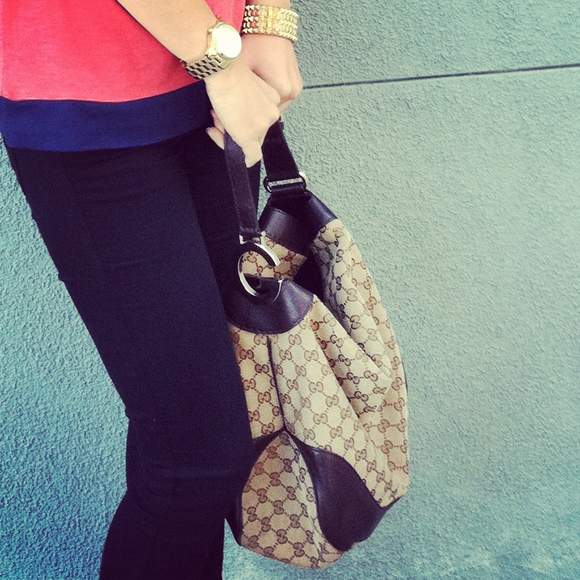 Handbags - GUCCI Gold Hardware Hobo Bag