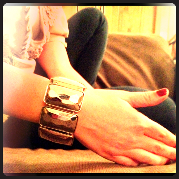 Rectangle Bangle Bracelet - Picture 2 of 3