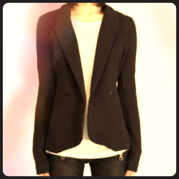 Jackets & Blazers - T BY ALEXANDER WANG FRENCH RIB BACK CUT OUT BLAZER