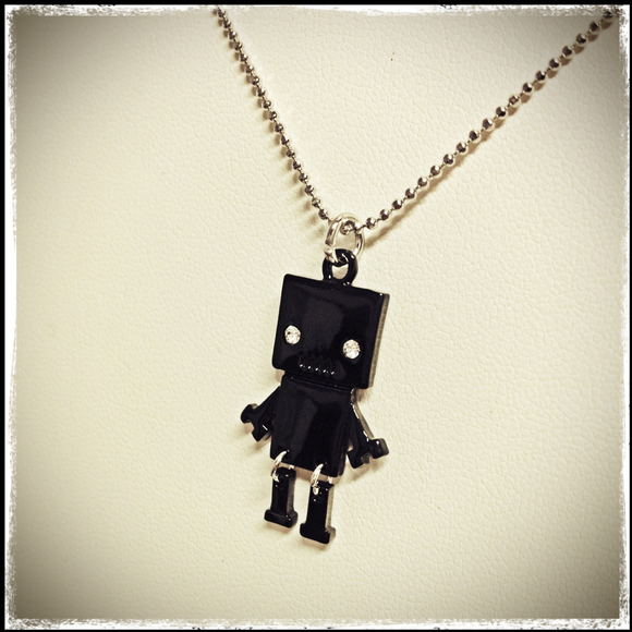 Black Robot Necklace