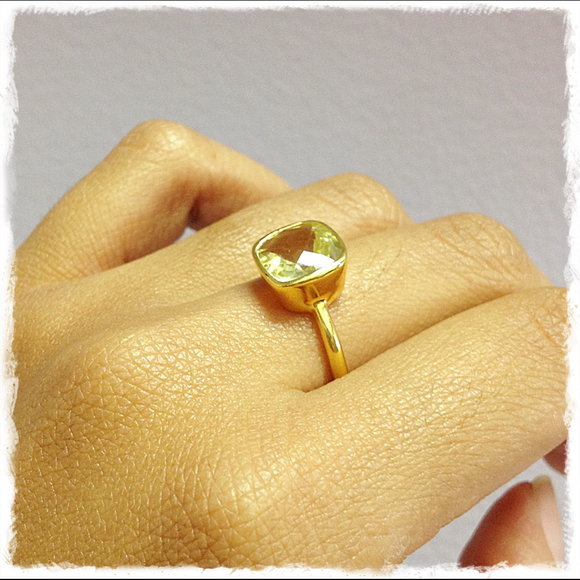 Lemon Quartz Ring