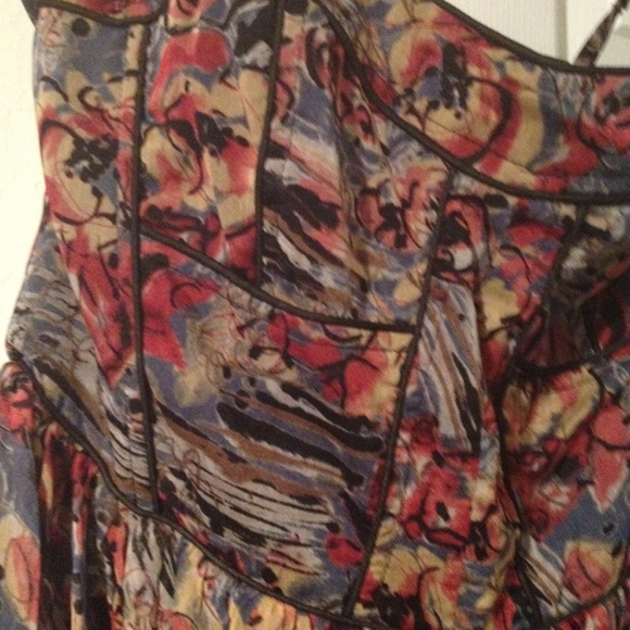 Sold: Floaty Patterned Dress - Picture 2 of 4