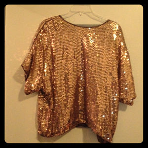 Sequined vintage oversized top