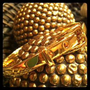 Gold-plated belt buckle bracelet