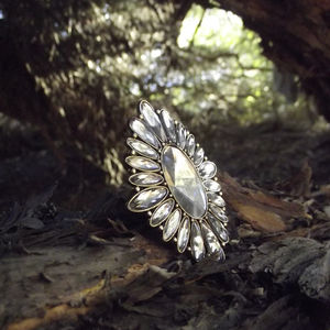 Lace inspired cocktail ring