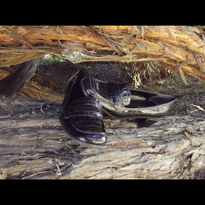 Crocodile embossed loafers