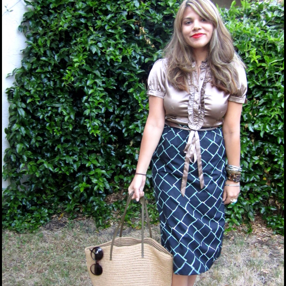 Skirts - Price Reduced! Vintage Blue Patterned Skirt Skirts - Price Reduced! Vintage Blue Patterned Skirt