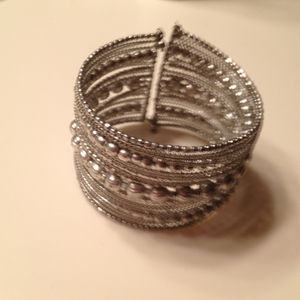 Silver plated beaded handmade bracelet. New