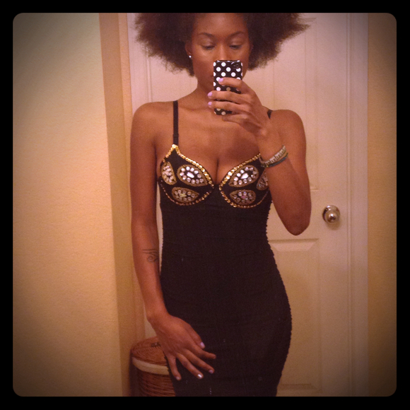 Jeweled and studded super sexy dress