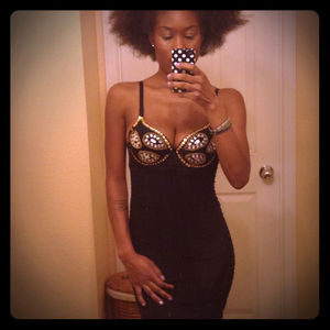 Jeweled and studded super sexy dress