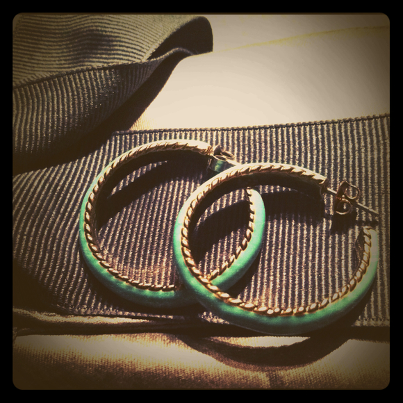 New Price! Vintage inspired turquoise earrings