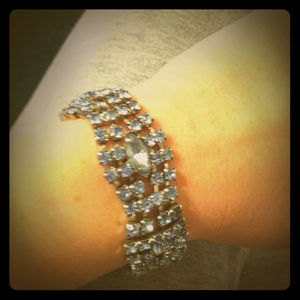 Blue Rhinestone Bracelet