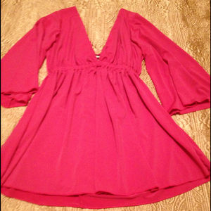Rose Pink V Neck Carina Blouse Excellent Condition