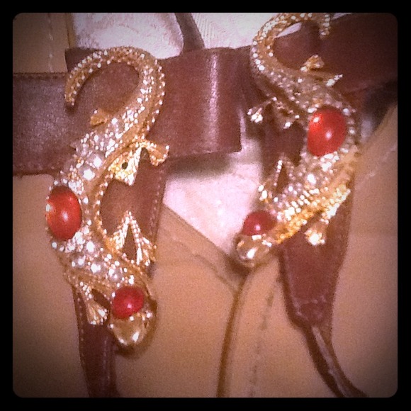 Jeweled lizard sandals