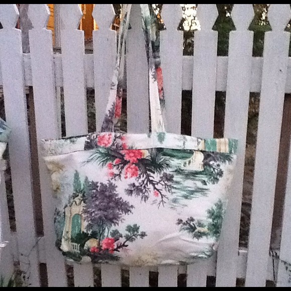 Vintage Asian print handmade carry-all - Picture 1 of 2