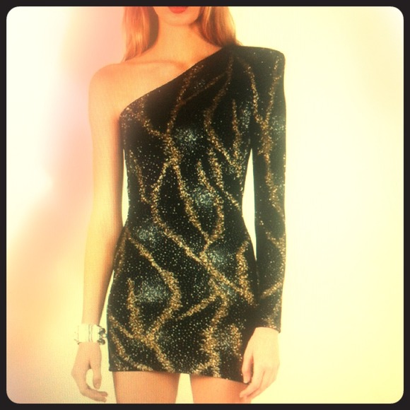 Brian Lichtenberg Gold and Silver Firework Dress - Picture 1 of 4