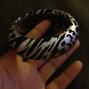Zebra print bracelet.