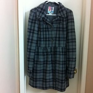 Gray Plaid Roxy Coat