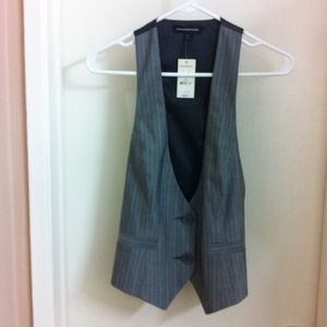 Gray Stripped Vest
