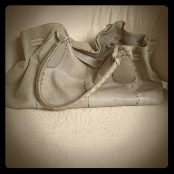 KENNETH COLE grey leather purse