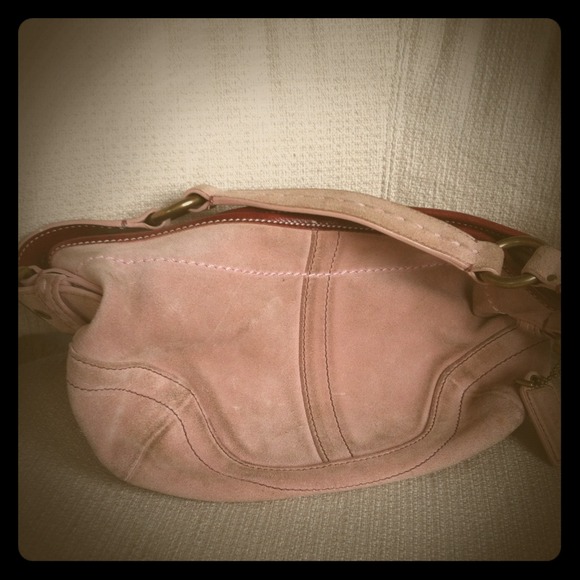 COACH Pink suede purse - Picture 1 of 2