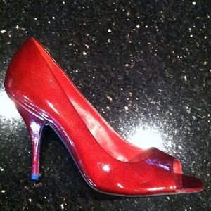 BCBGirls red metallic pump