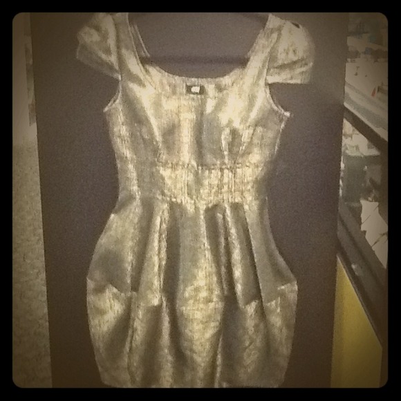 H&M Bronze Bubble Dress