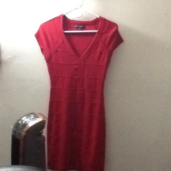 Sexy red bondage dress