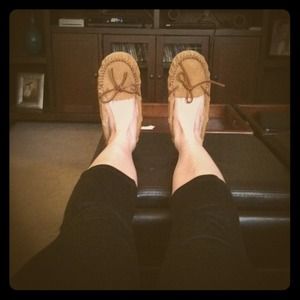 Love my new minnetonkas purchased off poshmark!!!!