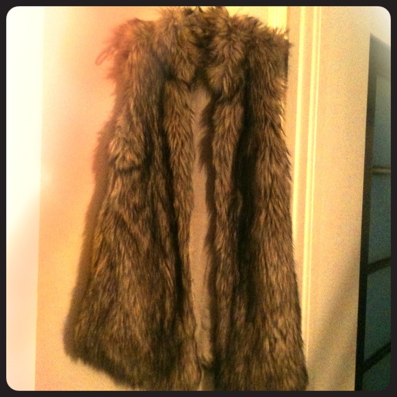 Chic cozy, faux fur coyote vest