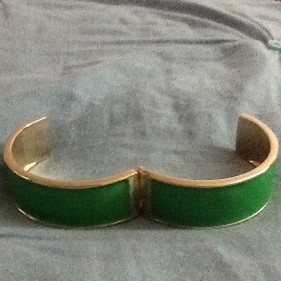 Green and gold enamel bangle - Picture 4 of 4