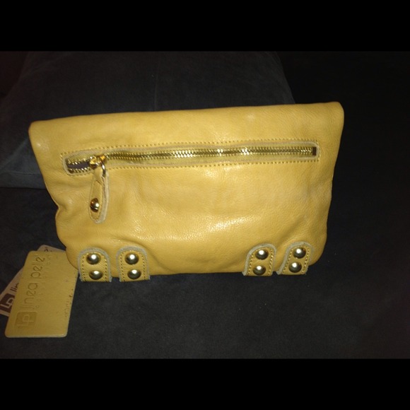 Mustard Linea Pelle Clutch