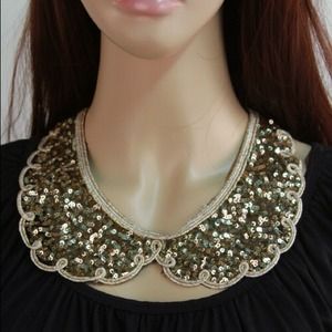 Accessories - Faux gold sequin collar Accessories - Faux gold sequin collar
