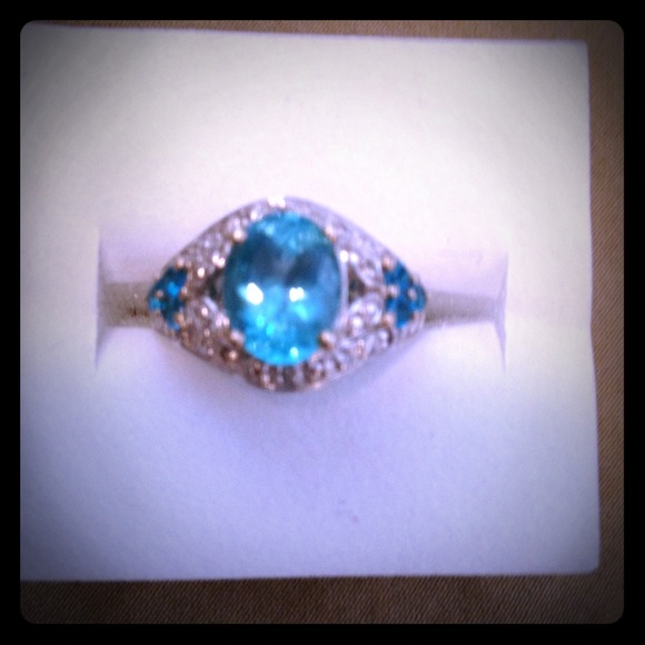 RESERVED for lauraried73 beautiful blue topaz ring