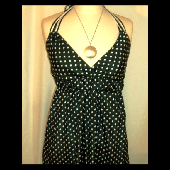 Polka dot halter dress