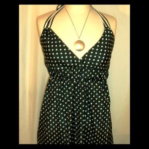 Polka dot halter dress
