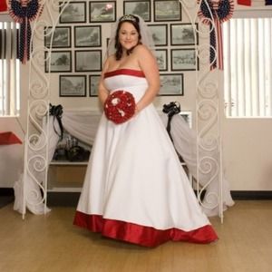 Wedding dress and veil under skirt