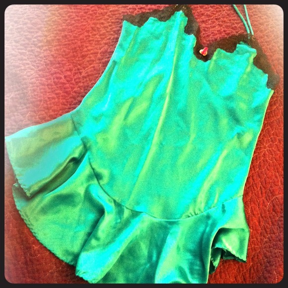 Silky teal nightie