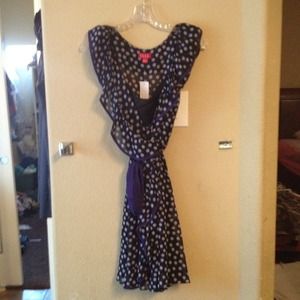 NWT Elle silky polka dot wrap dress!