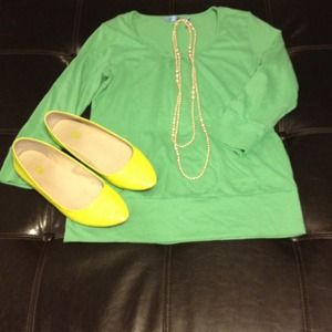 💚IZOD Neon Green Blouse