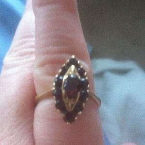 Marquis garnet ring