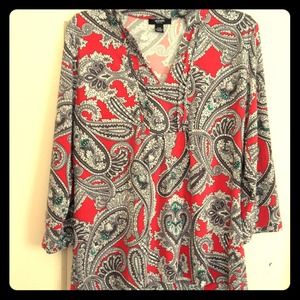 Alfani stretchy paisley tunic