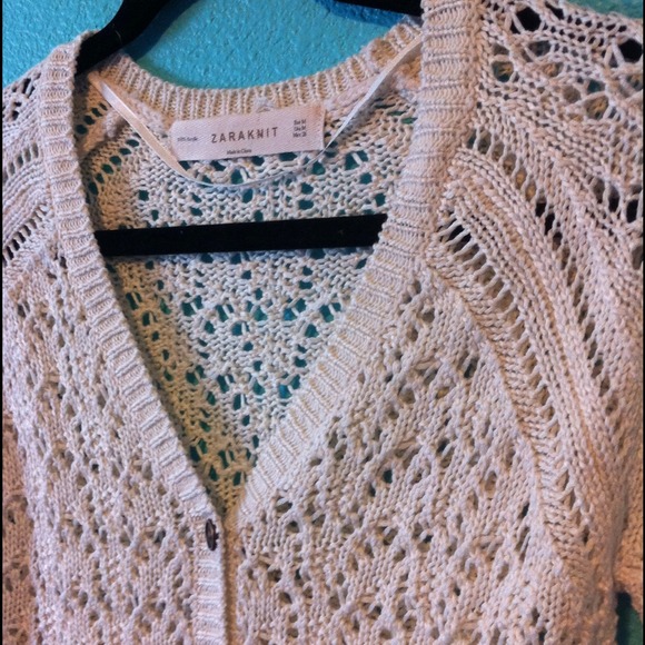 GONE- Zara knit crochet sweater cardigan - Picture 2 of 2