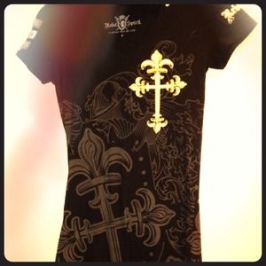 Edgy Fitted Long Black Top