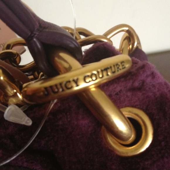 Juicy Couture Purple Suede Crown Shoulder Bag Rare Vintage Style - Picture 4 of 5